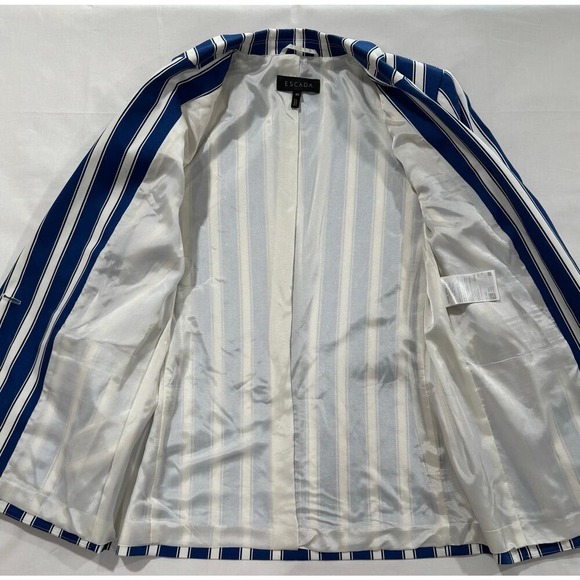 ESCADA Cabana Blazer Blue Stripe Women's Size 40 (US size 10) (087) - Picture 5 of 12